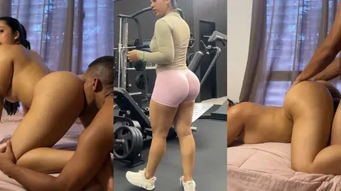 Latina Gym Workout With Heavy Thrusts And Tight Thighs