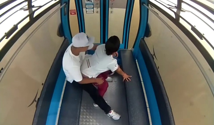 Latinas Caught Fucking on Cable Car