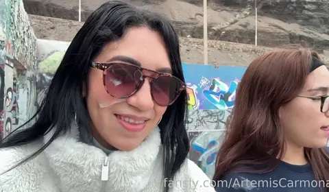 Latina Double Blowjob and Cumwalk in Abandoned Building