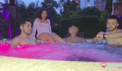 Threesome with Brunette Latina Camila Henao
