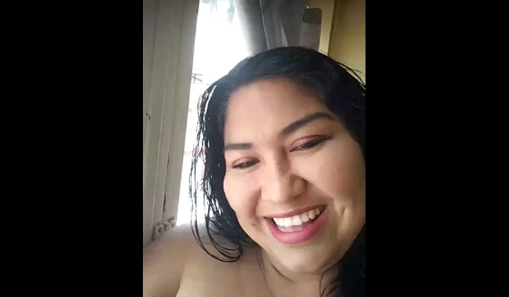Latina Woman Touching Herself in Bedroom