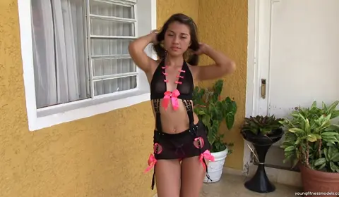 Latina Pleasuring Herself in Private Room