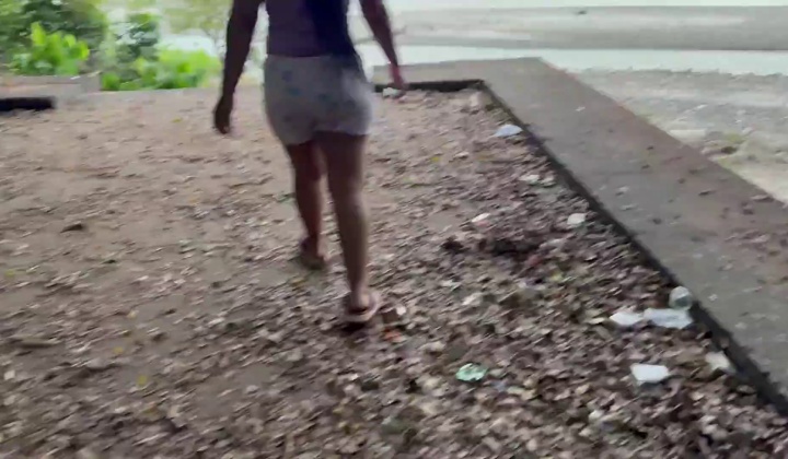 Latina Couple Having Intense Public Sex
