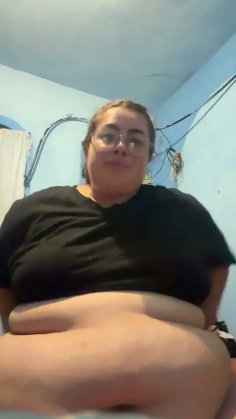 Latina Burps in Bedroom Solo Moment