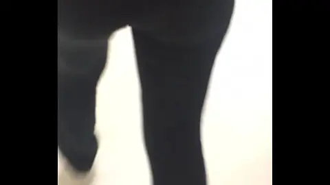 Thick Latina in Leggings Struts With Big Booty