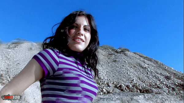 Latin Booty Girl Strips at Beach