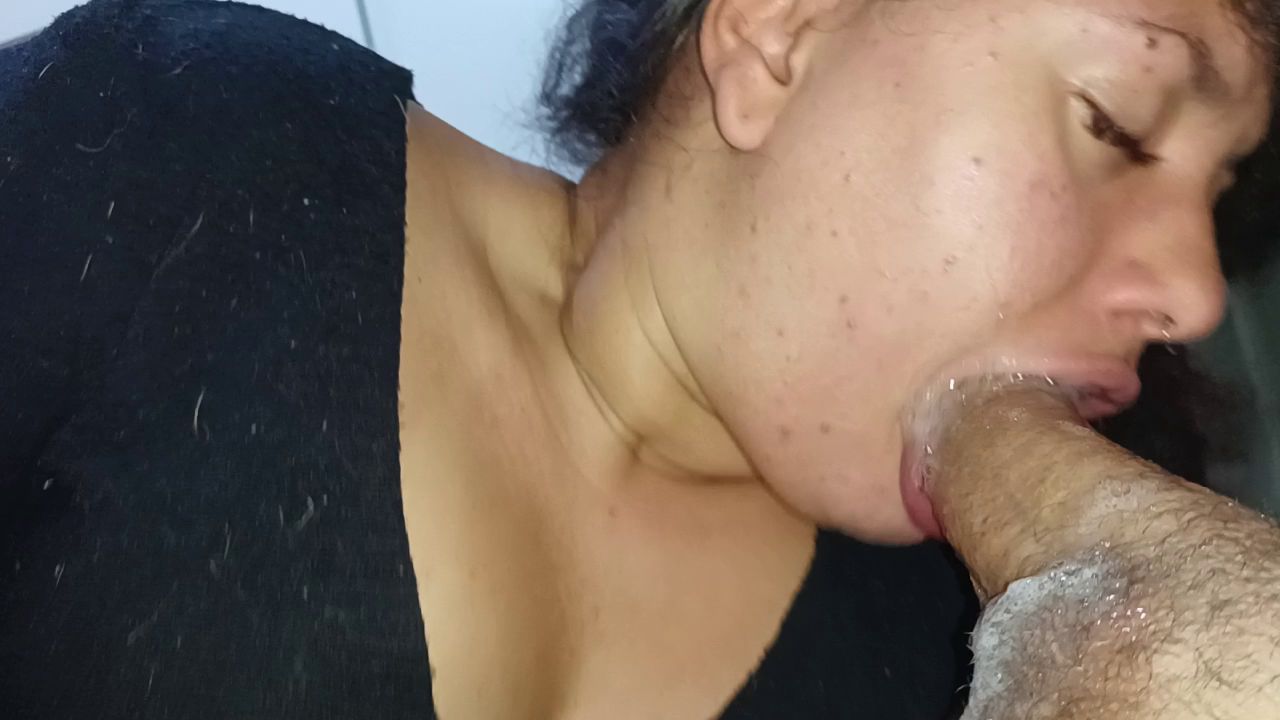 Latin Chick Gives Intense Blowjob