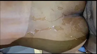 Latina Cumshot on Ass After Multiple Orgasms