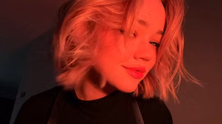 Latina Solo Blowjob in Bedroom