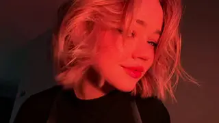 Latina Solo Blowjob in Bedroom