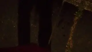 Latina Struggles to Hold Urine in Bathroom
