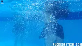 Latina Duo Poolside Blowjob and Anal Action